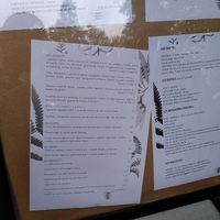 Menu at La Source du Barisart in Spa