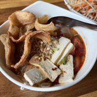 Boat noodles at Tae Sook Vegan Food in Bangkok
