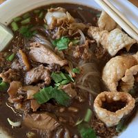 Vegan noodles  at Tae Sook Vegan Food in Bangkok