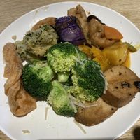 It’s hard to make a buffet plate look nice!  at Ahimsa Buffet 無肉食 in New Territories