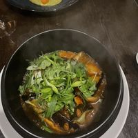 Wok Fried Eggplant Clay Bowl  at Embassy XO in Sunshine Beach