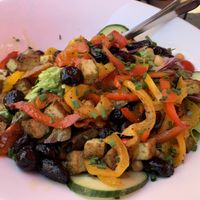 Vegetable salad made vegan  at Maison Rouge in Barr