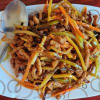 Shredded chicken at Garden Fresh in Palo Alto