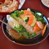Veggie Rice Noodle Soup (large) - delicious and fresh at Garden Fresh in Palo Alto