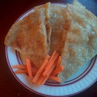 scallion pancakes (yumm) at Garden Fresh in Palo Alto
