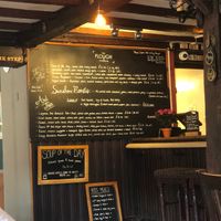 Menu board at Plough & Harrow in Litlington