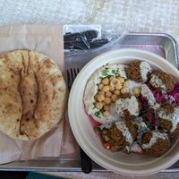 Hummus bowl with falafel at Tamam - Upper East Side in New York City