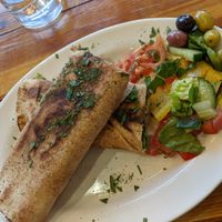 Halloumi wrap at Little Petra in Cambridge