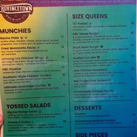 Menu at Provincetown Brewing Co in Provincetown