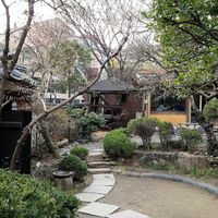 interior of location - historical garden at Suyeon Sanbang Tea House in Seoul