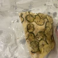 Zucchini foccaccia  at Aldo's Bakery in Turin
