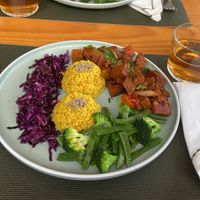 Main dish and tea  at Orelha d'Elefante in Ponte De Lima