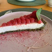 Raspberry cheesecake  at Orelha d'Elefante in Ponte De Lima