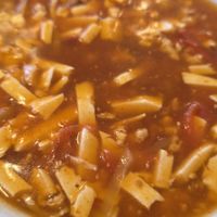Hot and sour soup at Pureland Vegetarian in Bandar Seri Begawan