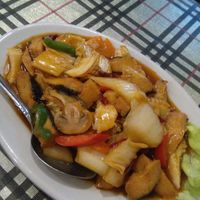 Mixed veggie spicy dish at Pureland Vegetarian in Bandar Seri Begawan