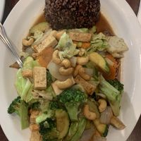 Cashew nut with brown rice - really good.   at Drunken Noodle in Sacramento