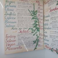 Food choices at Bikini Cafe in Baska