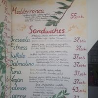 Food choices at Bikini Cafe in Baska