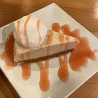 Cheesecake with agave drizzlee  at Seva - Ann Arbor in Ann Arbor