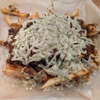 Chili cheese fries (with vegan cheese) at Seva - Ann Arbor in Ann Arbor