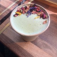 Oat matcha  at Skool Beans in Vik
