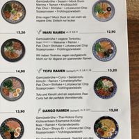 vegan card, but other dishes besides ramen are clearly labelled   at Umaii in Dresden