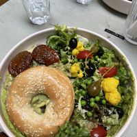 Avokado bagel  at Szimply in Budapest