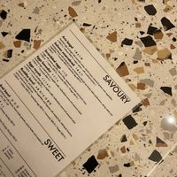 Menu  at Szimply in Budapest