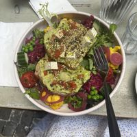 Avocado toast vegan option   at Szimply in Budapest