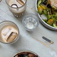 Acai bowl and avocado bagel  at Szimply in Budapest