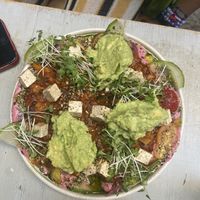 Lentil Dahl with extra guacamole   at Szimply in Budapest
