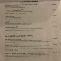 Menu  at Nook in Stari Grad