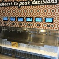Self-pour beer and wine station at Bombay Pizza Kitchen in Plymouth