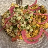 Vegan curry bowl  at Bombay Pizza Kitchen in Plymouth