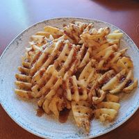 Vegan Bombay chaat fries at Bombay Pizza Kitchen in Plymouth