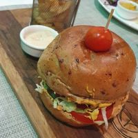 Beyond Burger plate at Plant Power in Novi Sad