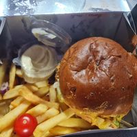 Beyond burger plate at Plant Power in Novi Sad