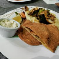 Cordon Bleu with mash at Plant Power in Novi Sad