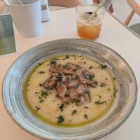 Veganized mushroom ragu dish for 790 RSD at Plant Power in Novi Sad