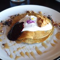 Delicious Pancakes - one of the most satisying breakfasts I've had out =) at Dfrent Cafe in Victoria Park