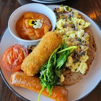 My boyfriend puts this big breakfast as the best vegan big breakfast he's had! at Dfrent Cafe in Victoria Park