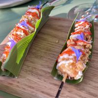 An amuse bouche of baby corn.  at ANOAH in Zurich