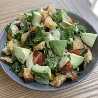 Kale salad. Tasted incredible. at Plantiful - Plant-based Cafe in Bangkok