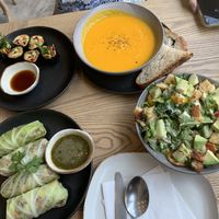 Mostly off the specials menu - all so flavourful at Plantiful - Plant-based Cafe in Bangkok