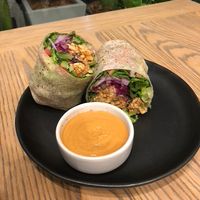 Tempeh burrito - very fresh & tasty at Plantiful - Plant-based Cafe in Bangkok