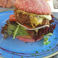 Veganer Burger at Stern in Villach