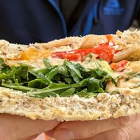 Mega vegan sandwich at Kiosk in Lyme Regis
