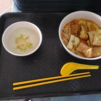 Laksa (decent and spicy, ask for no egg, you will get tofu instead) at Origanics 启点 - Vegetarian - NUS The Deck in Northeast Singapore