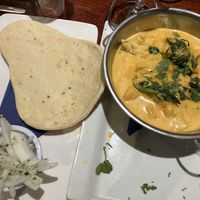 Cauliflower and sweet potato curry with naan   at The Millstone in Omagh