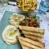 Vegan falafel sandwich at Street Beirut in Nyon